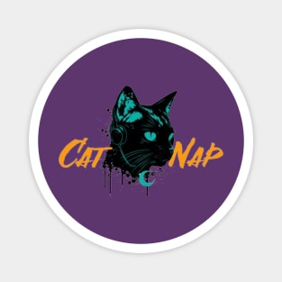 Cat Nap Moon Magnet